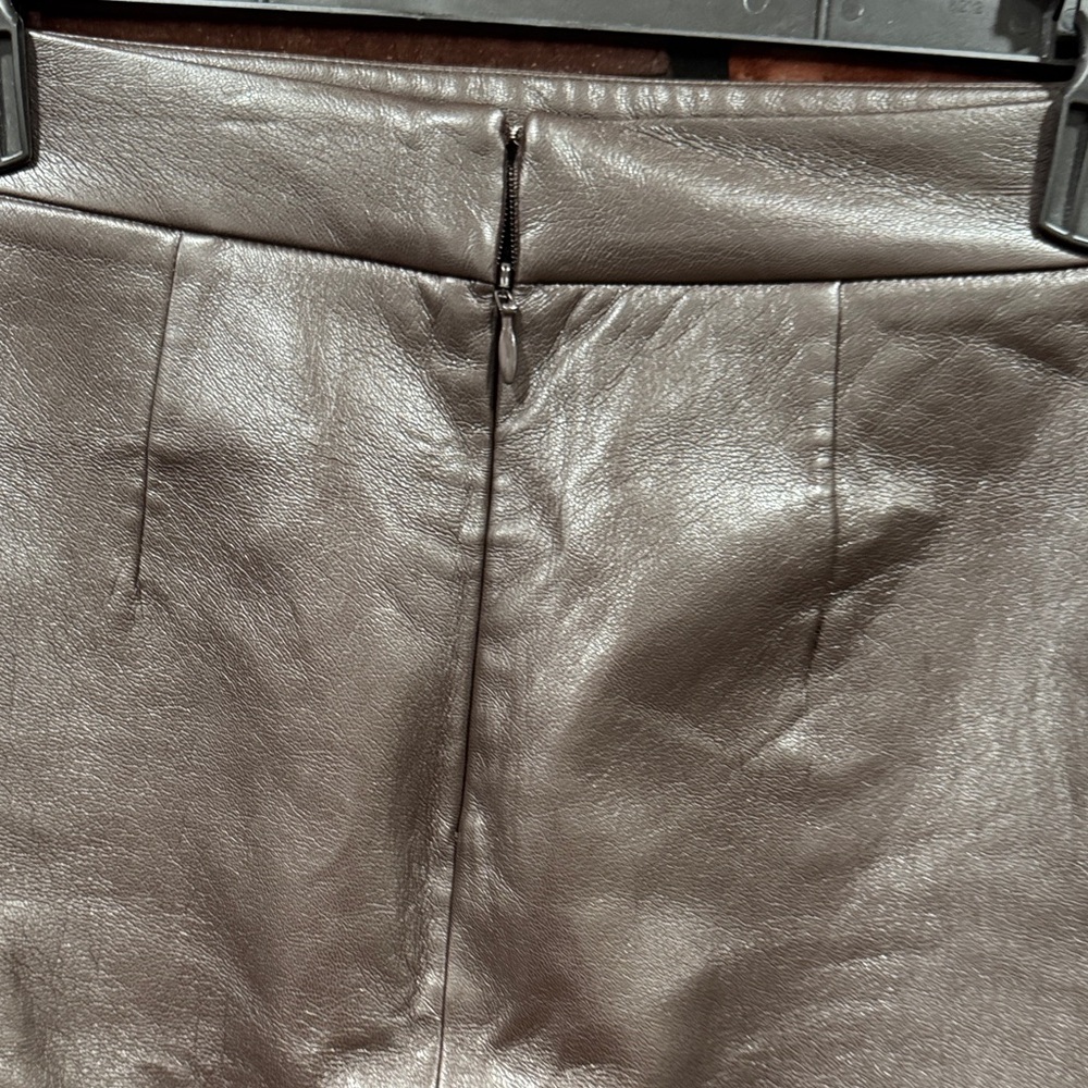 Aritzia Wilfred  Brown Faux Leather Skirt - Picture 5 of 8